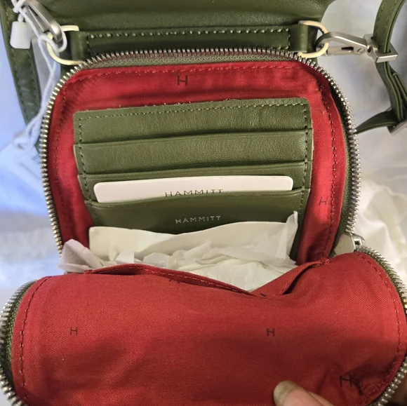 NWT Hammitt VIP MOBILE - Landscape Green/Brushed Silver - Picture 6 of 7